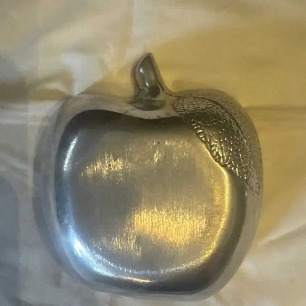 Apple Shaped Aluminum Catch-All, Candy Dish,‎ Coins/Keys Teacher Gift Dish Bowl